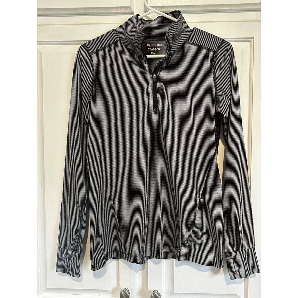 Toad & Co Insect Shield Debug Swifty 1/4 Zip Pullover Size Small Women’s Shirt